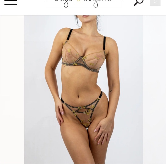 Edge o beyond | NWT bra sz 5 | charlotte bra sheer in en or (gold) color way - Picture 11 of 14